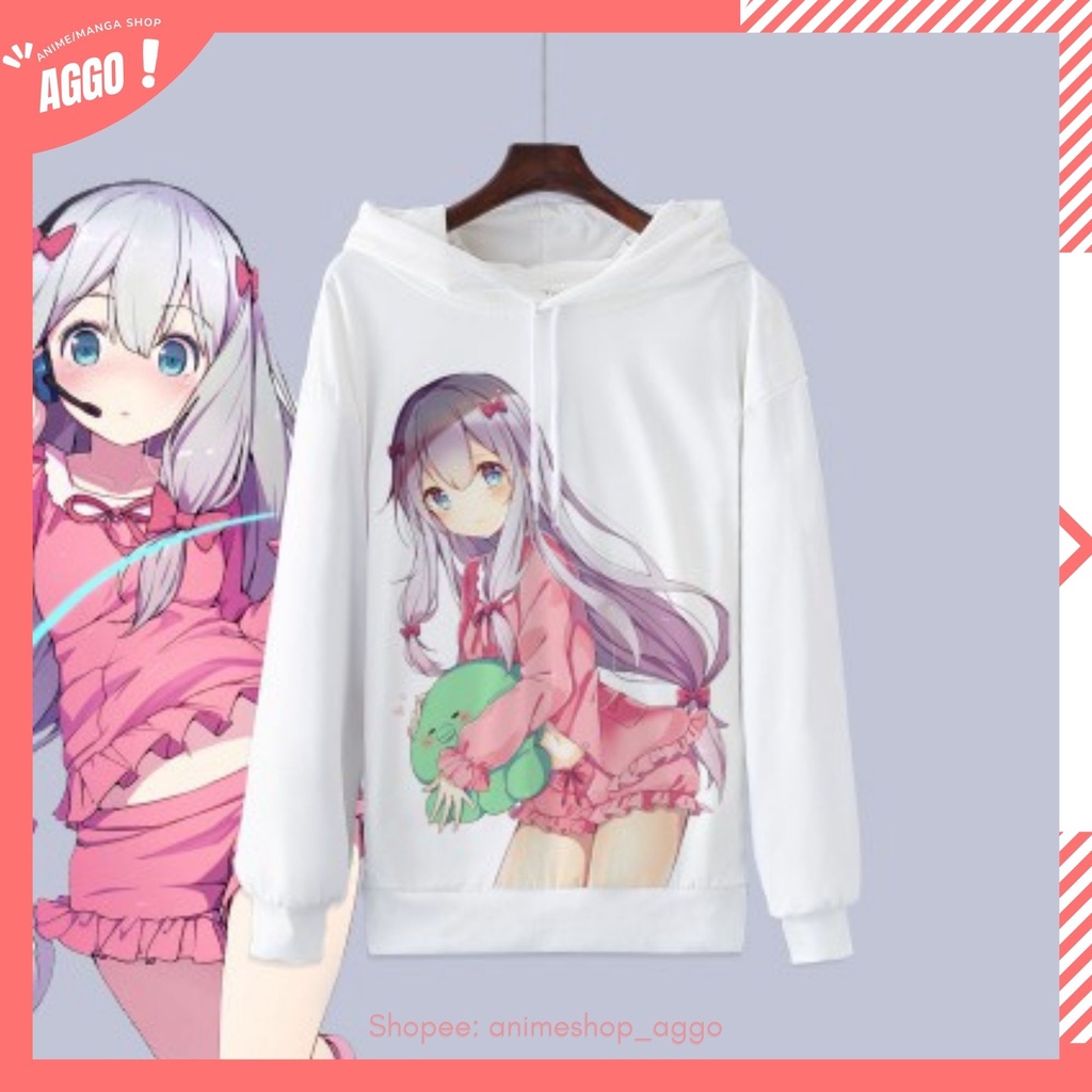 Áo Hoodie Dài Tay Anime Eromanga Sensei Nam Nữ Đủ Size