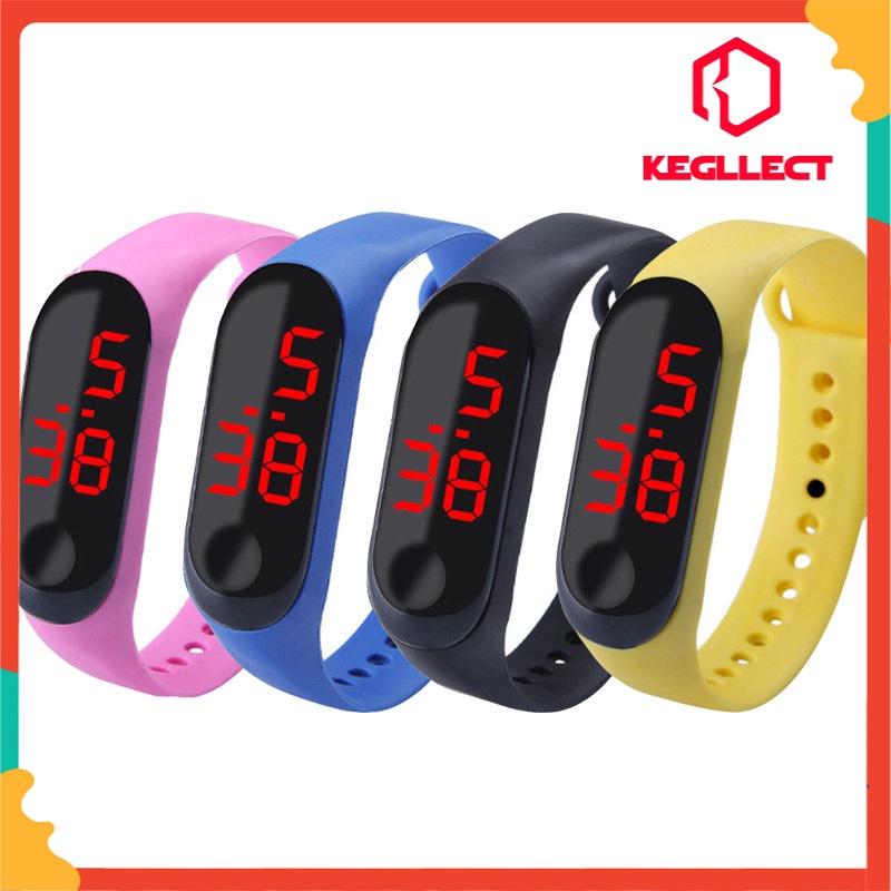 Đồng Hồ Điện Tử Thể Thao Kegllect M3 Có Đèn LED Thời Trang Cho Bé