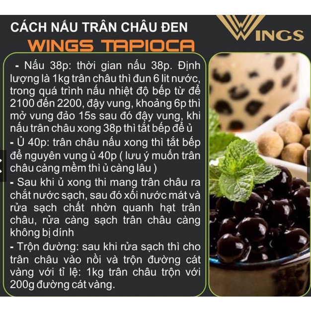 Trân châu đen WINGS 3kg/gói