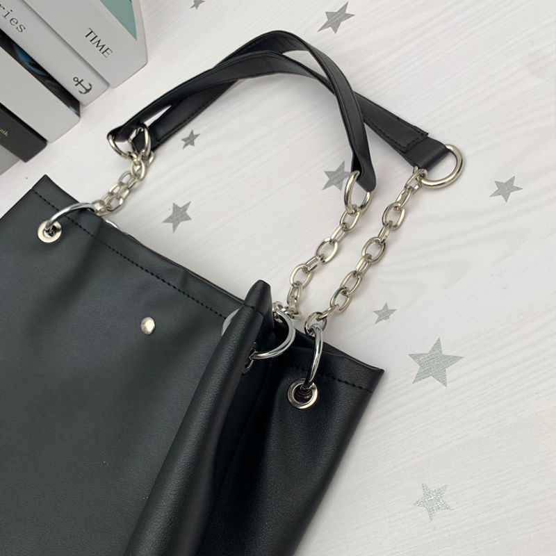 Túi Xách Da PU Dây Xích Đeo Vai Sức Chứa Lớn Thời Trang