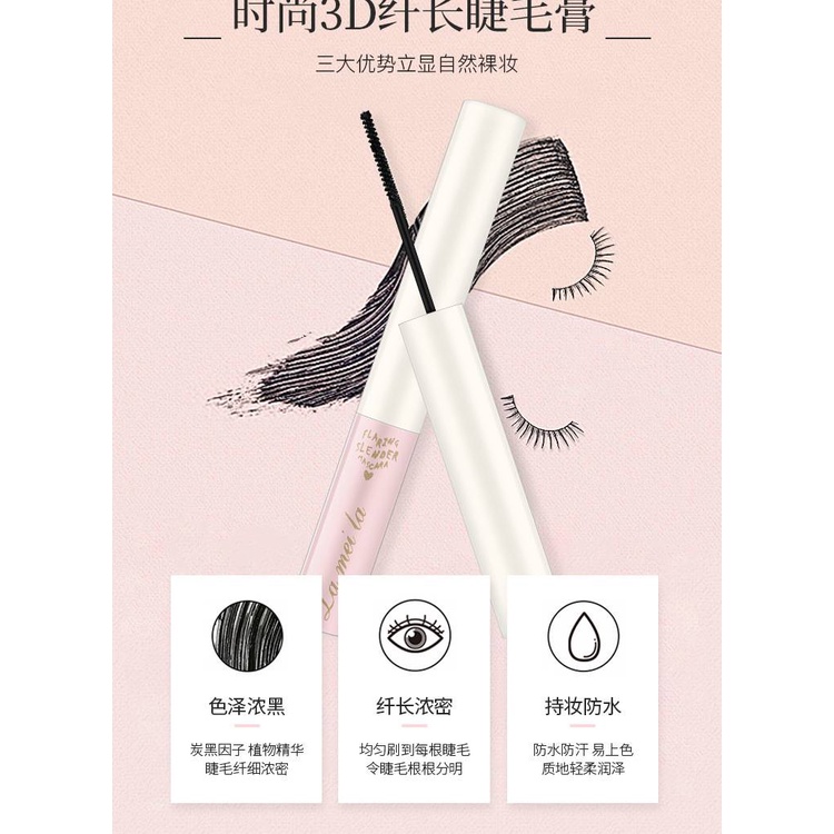 Mascara kháng nước lâu trôi chuốt mi dài/cong vút Lameila 2.2mm