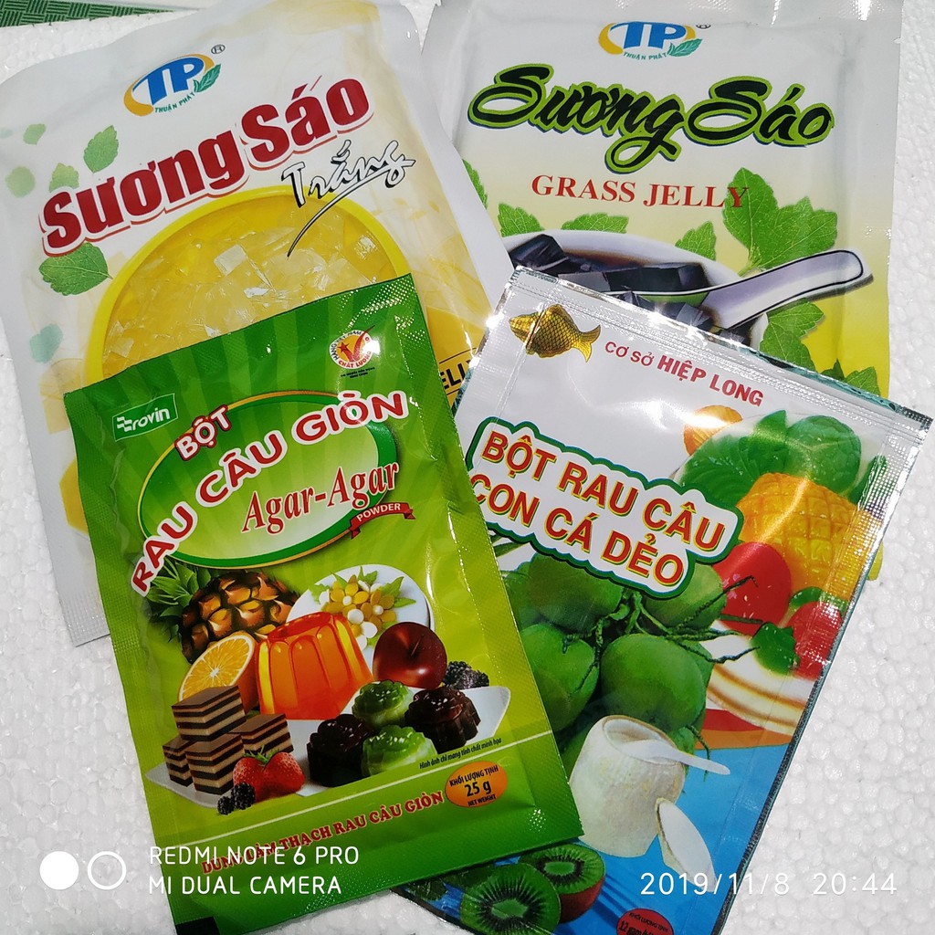 chè sương sa sương sáo bánh lọt hạt é: 10 loại nguyên liệu tự chọn