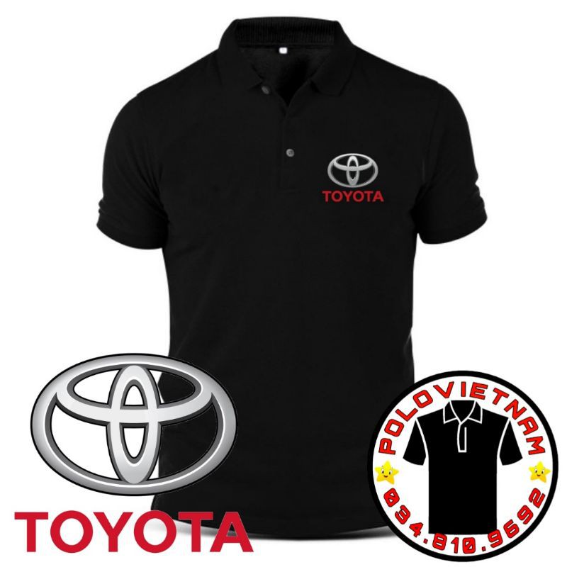 Áo polo Toyota Việt Nam cổ trụ - không xù lông, không ra màu, hình ảnh sắc nét , thấm hút mồ hôi, co giãn thoải mái
