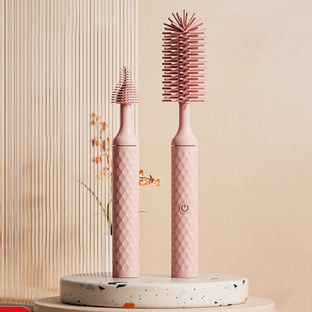 Bàn Chải Điện Vệ Sinh Bình Sữa Em Bé Bằng Silicone Tiện Dụng