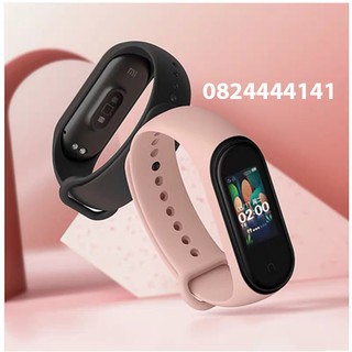 Combo dây đeo Mi Band 4 màu Hồng Phấn+ Miếng dán màn hình cao cấp