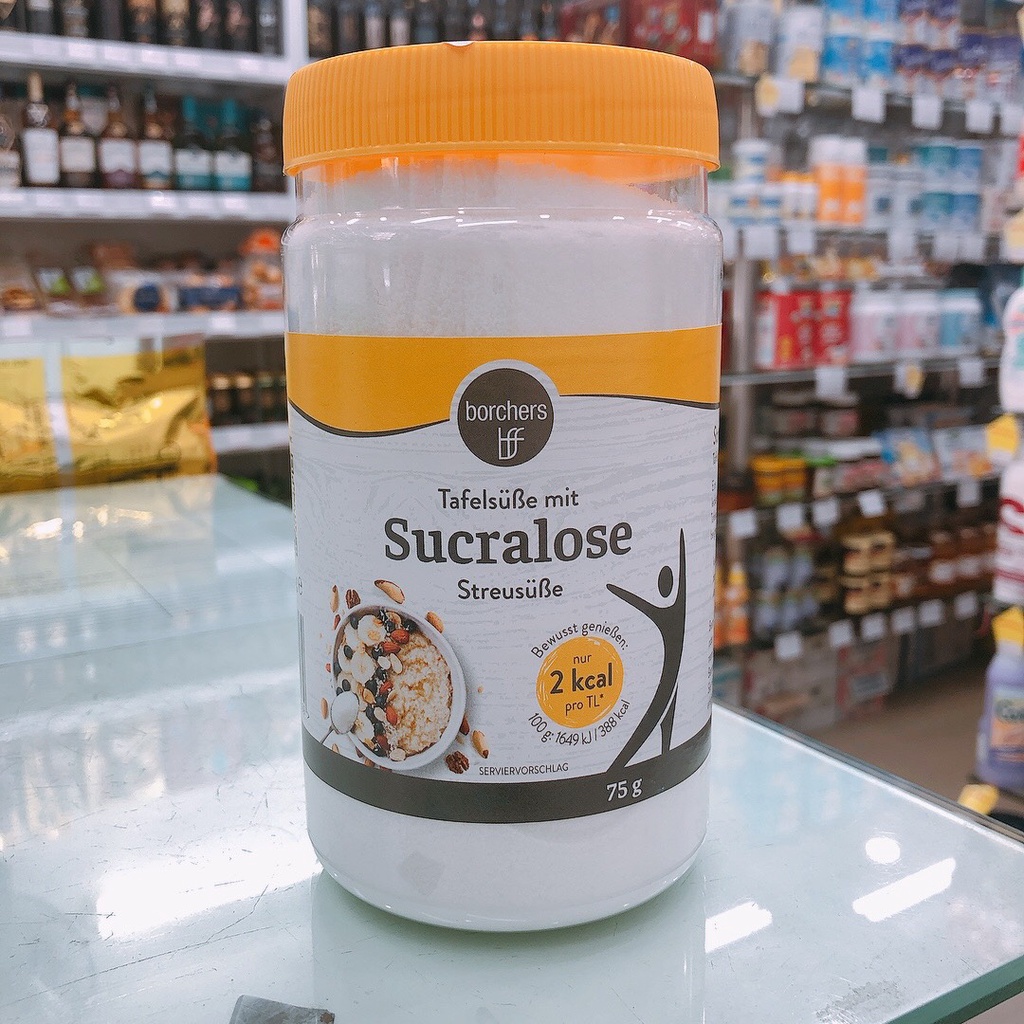 Đường ăn kiêng Borchers sucralose và đường ăn kiêng Borchers stevia 75g - Đức - Mẫu mới