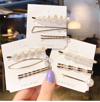 Set 3 Kẹp Tóc Đính Ngọc Trai Tinh Tế