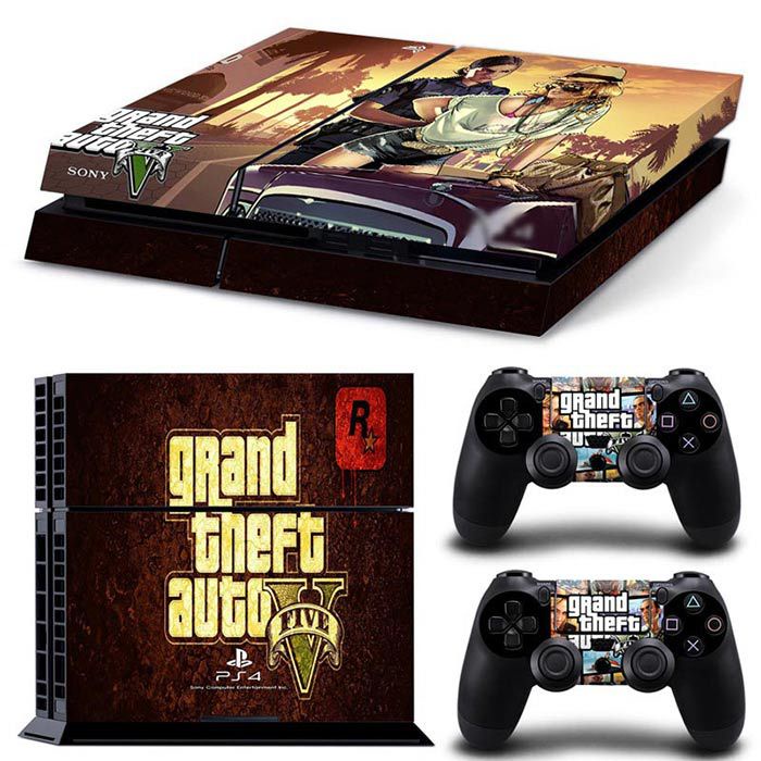 Miếng Dán Trang Trí Cho Máy Chơi Game Ps4 Gta 5 Grand Theft