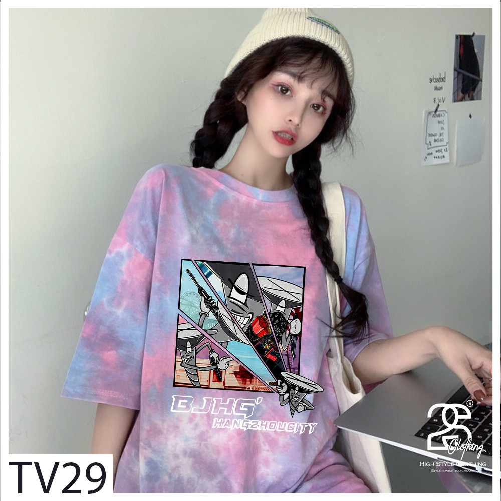 Áo Cotton Nam Unisex Tay Lỡ Ulzzang 2s Clothing Áo Phông Đen Cotton Oversize Form Rộng In Truyện Cool Ngầu TV29 | BigBuy360 - bigbuy360.vn