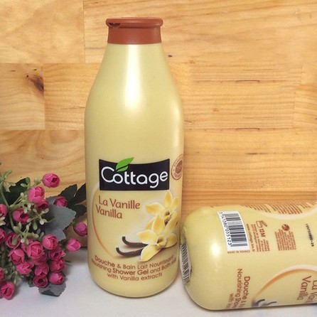 Sữa tắm Cottage, sữa tắm hương Vanilla Pháp 750ml