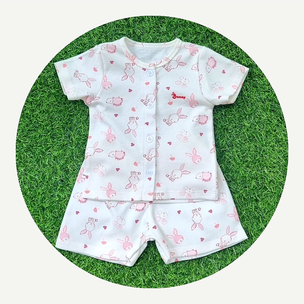 Đồ sơ sinh bé trai bé gái cộc tay 3-10kg chất cotton mềm mát co giãn 4 chiều, Bộ quần áo cho bé sơ sinh Thị Nắng Store
