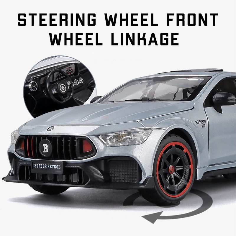 Mô Hình Xe Hơi Brabus 900 Bằng Hợp Kim Tỉ Lệ 1: 24 Có Đèn Và Nhạc Độc Đáo Sống Động