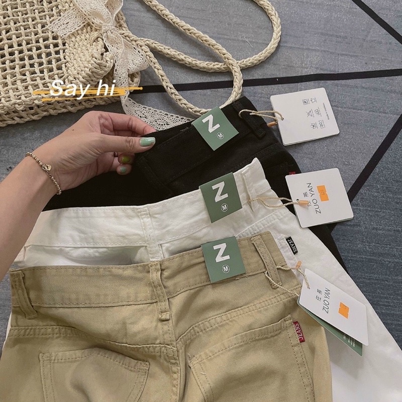 Quần Kaki Jeans mềm ống suông rộng thùng form siêu xinh (Ảnh thật)