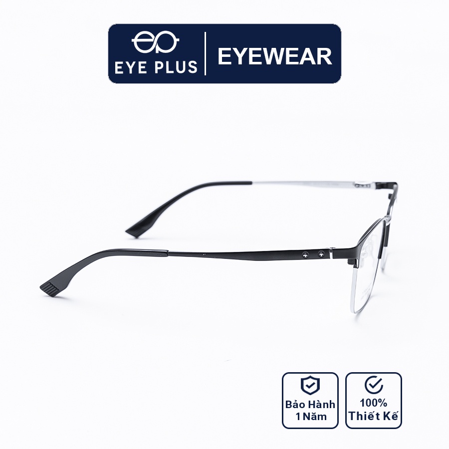 Gọng kính mắt cận nam nữ thời trang EYE PLUS clubmaster phối màu hottrend Blancy-89061