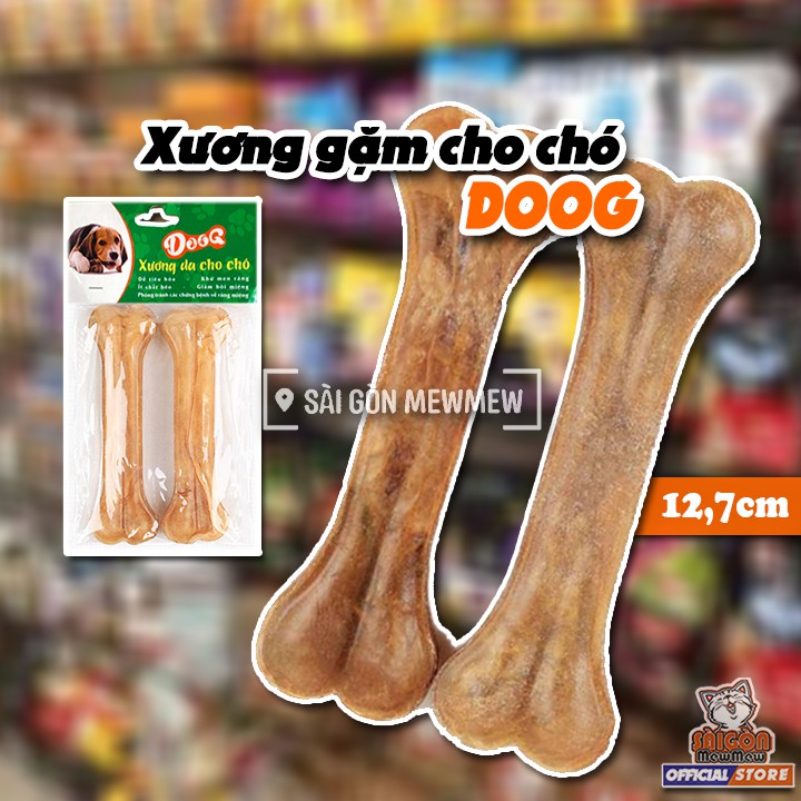 [GÓI 2 XƯƠNG] Xương DOOG da bò cho chó gặm sạch răng dài 12,7cm