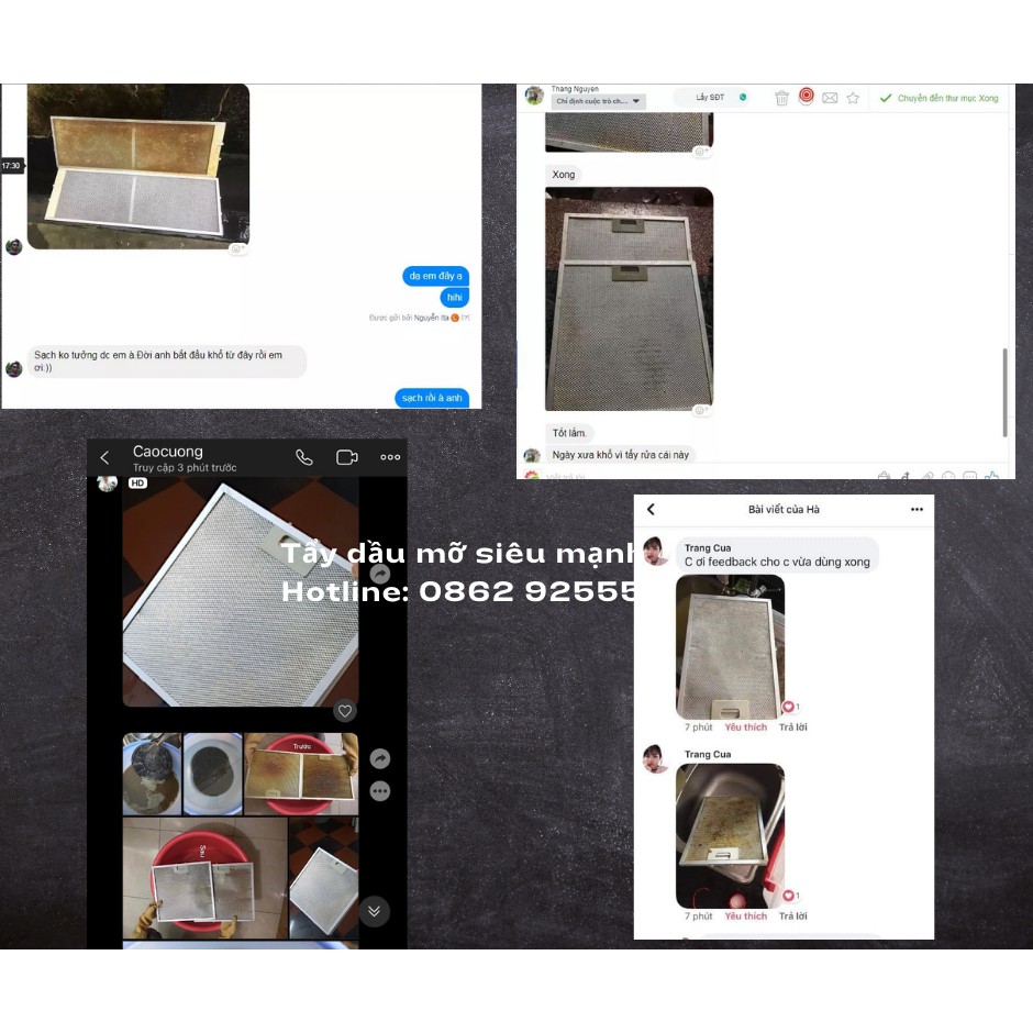 Combo Nước Tẩy Dầu Mỡ Nhà Bếp Lâu Ngày &amp; Tẩy Trắng Bồn Sứ, Tẩy Trắng Gạch Nhà Vệ Sinh Faster Plus 500ml