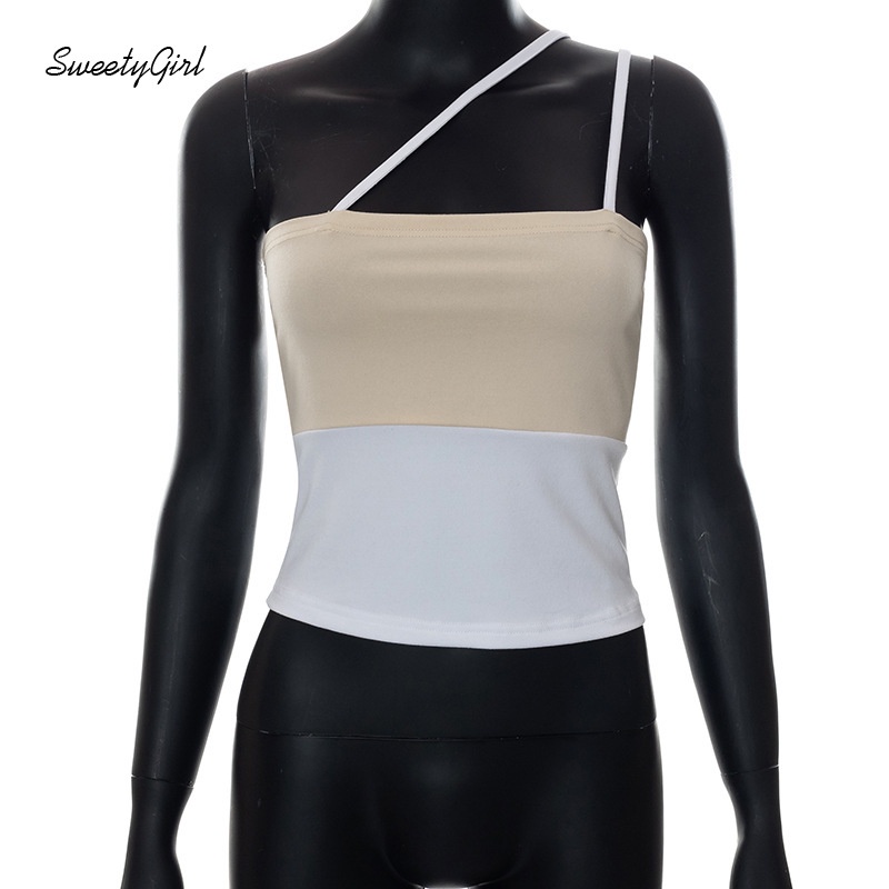 Áo Hai Dây Dáng Ôm Không Đối Xứng Thời Trang 2022 Cho Nữ