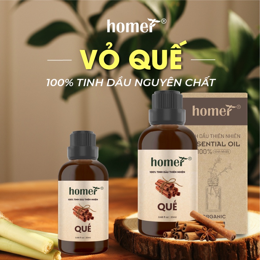 Combo 2 tinh dầu Quế Homer 20ml/chai