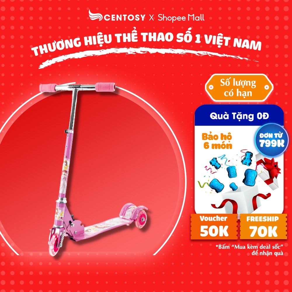Xe Scooter Trẻ Em Giá Rẻ - Centosy Scooter 380 - Bánh Phát Sáng, Form Chắc Chắn