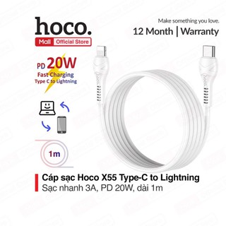 Cáp sạc PD 20W HOCO X55 Type-C to Lightning dành cho iPhone iPad