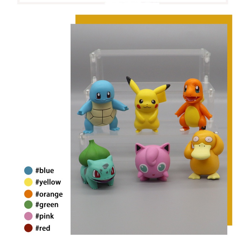 Mô hình Pikachu 6 kiểu trang trí xe hơi