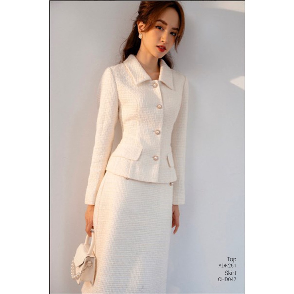 Áo dạ tweed cổ đức 2 nắp túi khuy cài TIINSTORE ADK261 | BigBuy360 - bigbuy360.vn