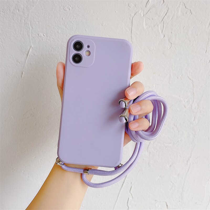 Ốp Điện Thoại Có Dây Đeo Cổ Cho Xiaomi Redmi Note 11 11S 10A 10C 10 K50 Poco M4 X4 Pro