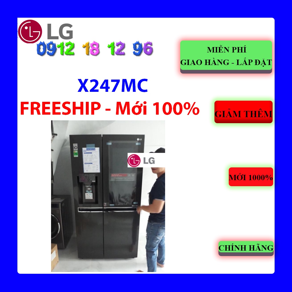 [Mã ELHAMS5 giảm 6% đơn 300K] FREESHIP - Tủ lạnh LG GR-X247JS Inverter 601 lít - GR-X247MC