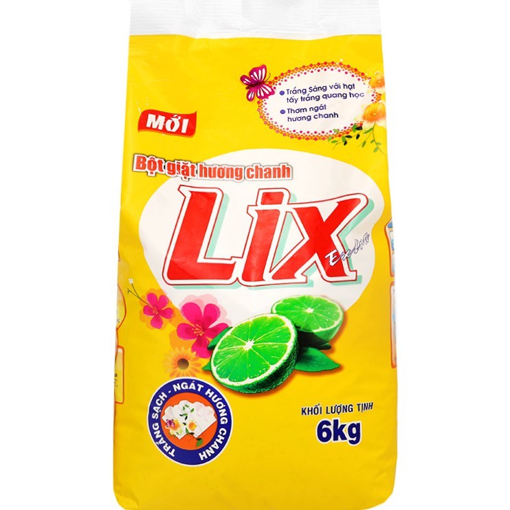 Bột giặt LIX 5,5KG Hương Chanh Tặng Chai NRC FLAX 800ML/ YES 750G