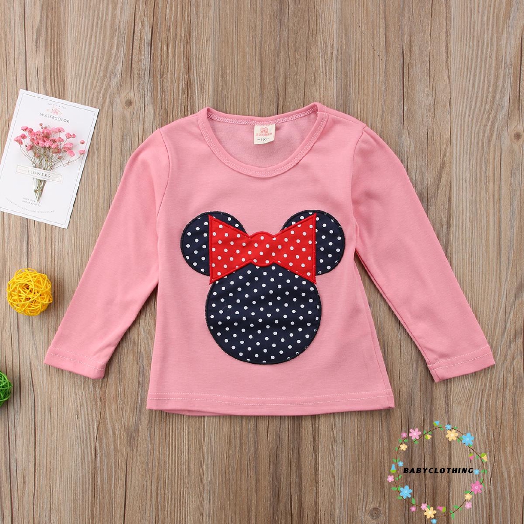 ღWSVღNew Kids Toddler Clothes Girls Polka Dot Long Sleeve Casual T Shirt Blouse Tops