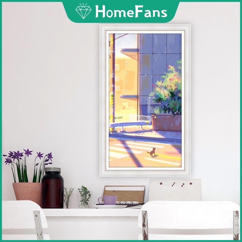 Bộ Tranh Đính Đá 5D Tự Làm 30x50cm Hình Mèo Đáng Yêu Trang Trí Nhà Cửa