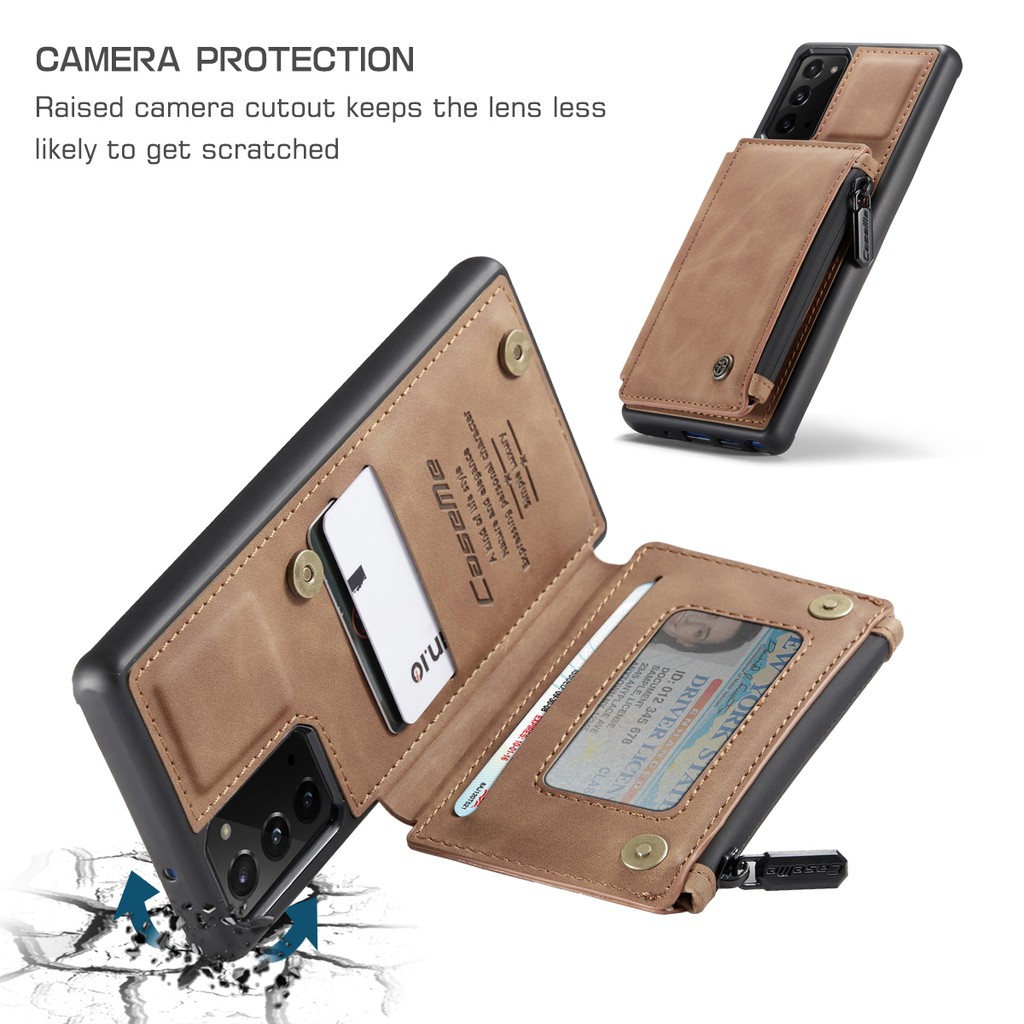 Ốp điện thoại PU mặt nhám có ngăn đựng thẻ cho Samsung Galaxy Note 20 Ultra S21 Ultra S21+ S21 Note 10 Plus 9 A71 A51 | BigBuy360 - bigbuy360.vn