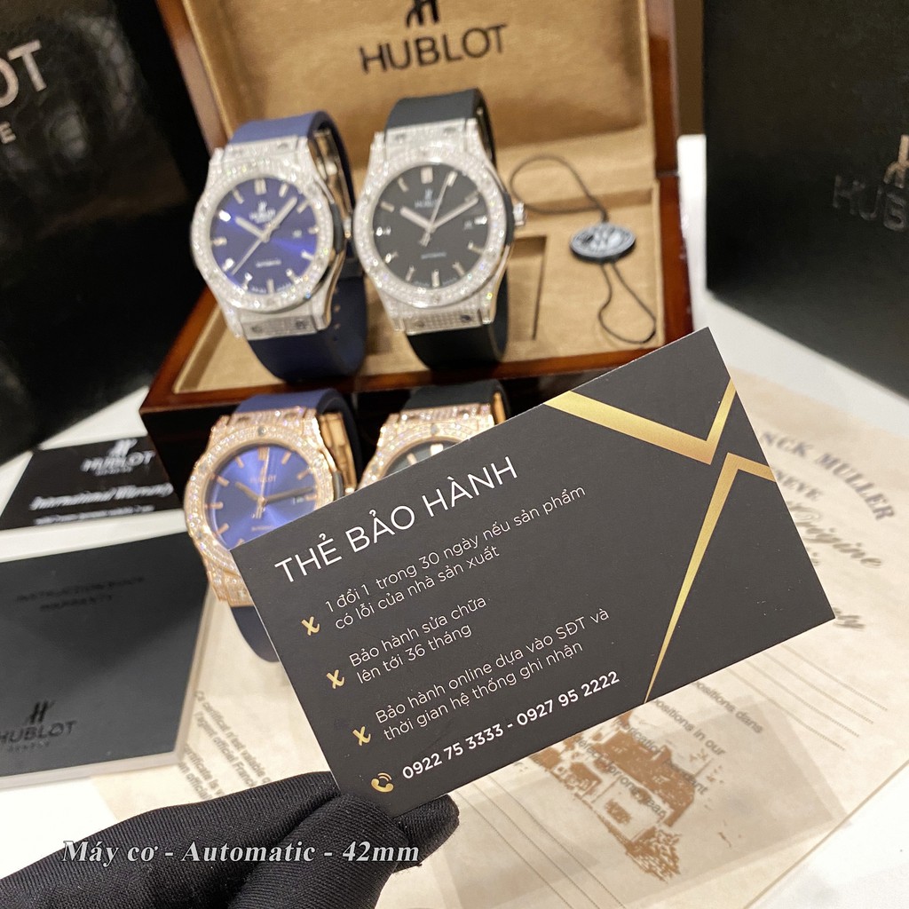 [Máy cơ] Đồng hồ nam Hublot máy cơ cao cấp chống nước, Mặt kính sapphire chống xước