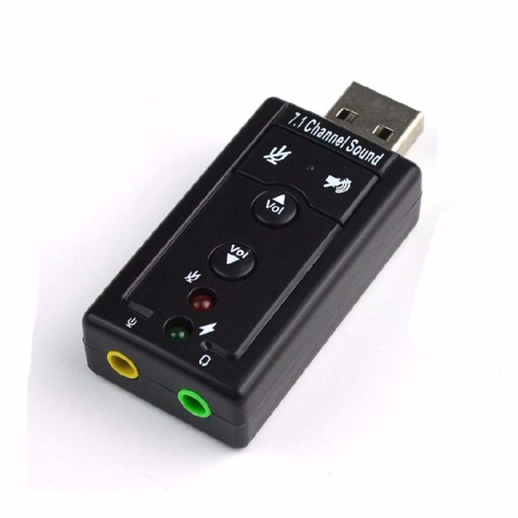 [USB ra sound 7.1 3D loại xịn] Bộ chuyển đổi từ cổng USB ra card âm thanh có nút điều chỉnh