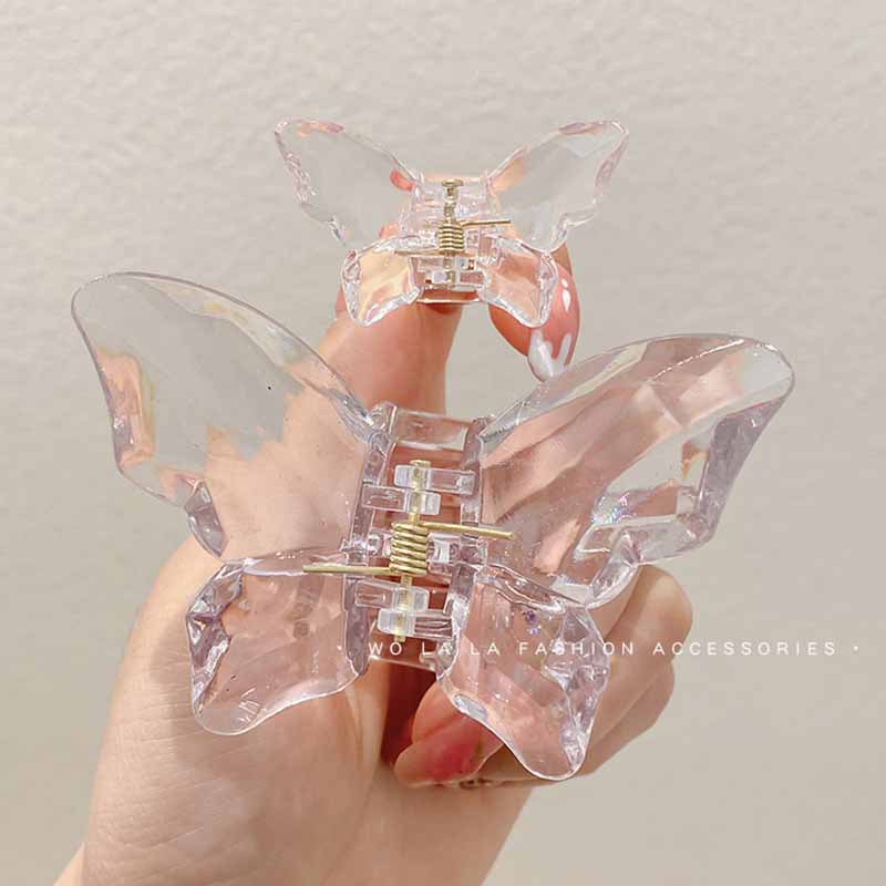 Kẹp Tóc Hình Bướm Ba Chiều Trong Suốt Đính Đá Pha Lê Thời Trang Hàn Quốc