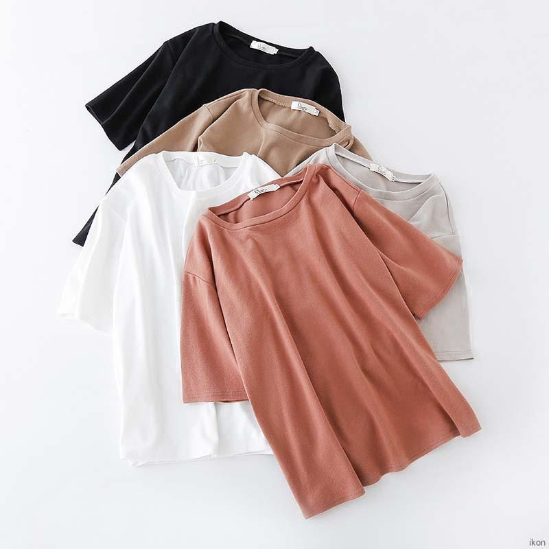 Áo thun tay ngắn dáng rộng kiểu đơn giản