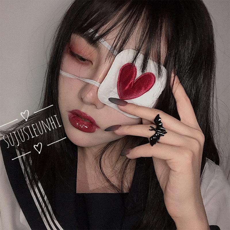 Nhẫn hở unisex đen hình con dơi / bat-shaped ring