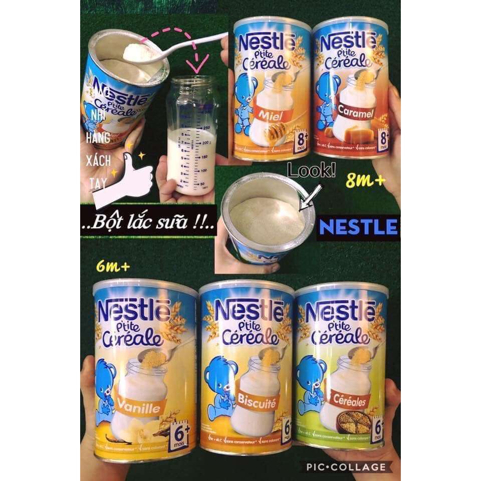 Bột Lắc Sữa NESTLE Pháp 400gr Nhiều Vị Cho Bé Từ 6 Tháng