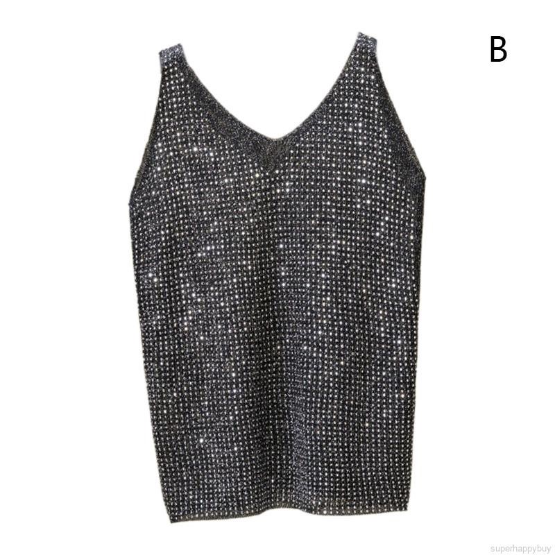 Áo len cổ yếm đính hạt kim tuyến lấp lánh phong cách ngọt ngào | BigBuy360 - bigbuy360.vn