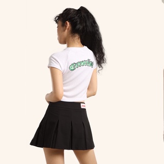 Áo ERRORIST wing heart crop trắng / xám