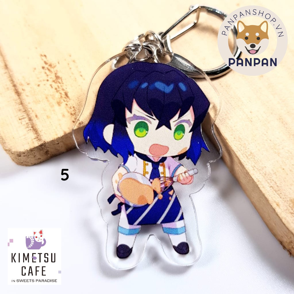 Móc Khoá Anime Mica Acrylic Cafe Kimetsu No Yaiba 9 nhân vật (5m) - Thanh Gươm Diệt Quỷ