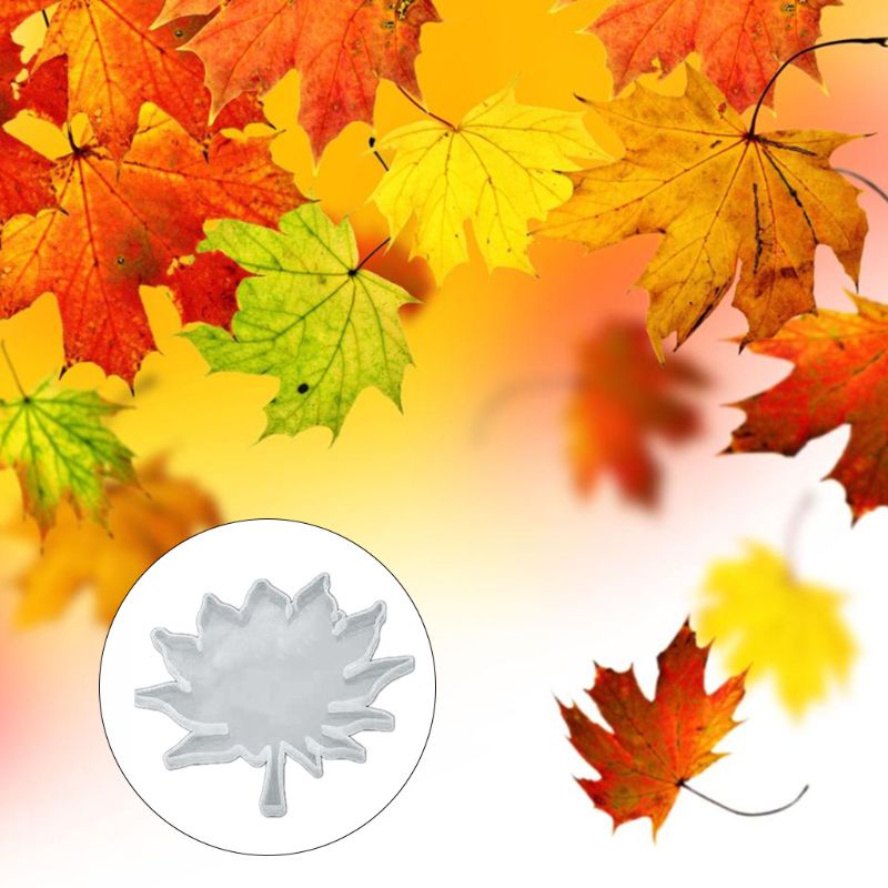 Sa Set 3 Khuôn Silicone Làm Đế Lót Ly Hình Lá Phong