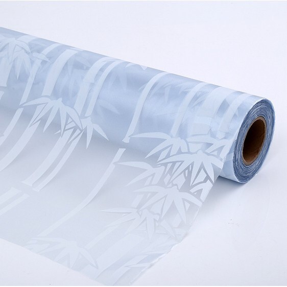 Cuộn 5m pvc giấy dán kính khổ 60cm - Vườn trúc trắng UK005 | BigBuy360 - bigbuy360.vn