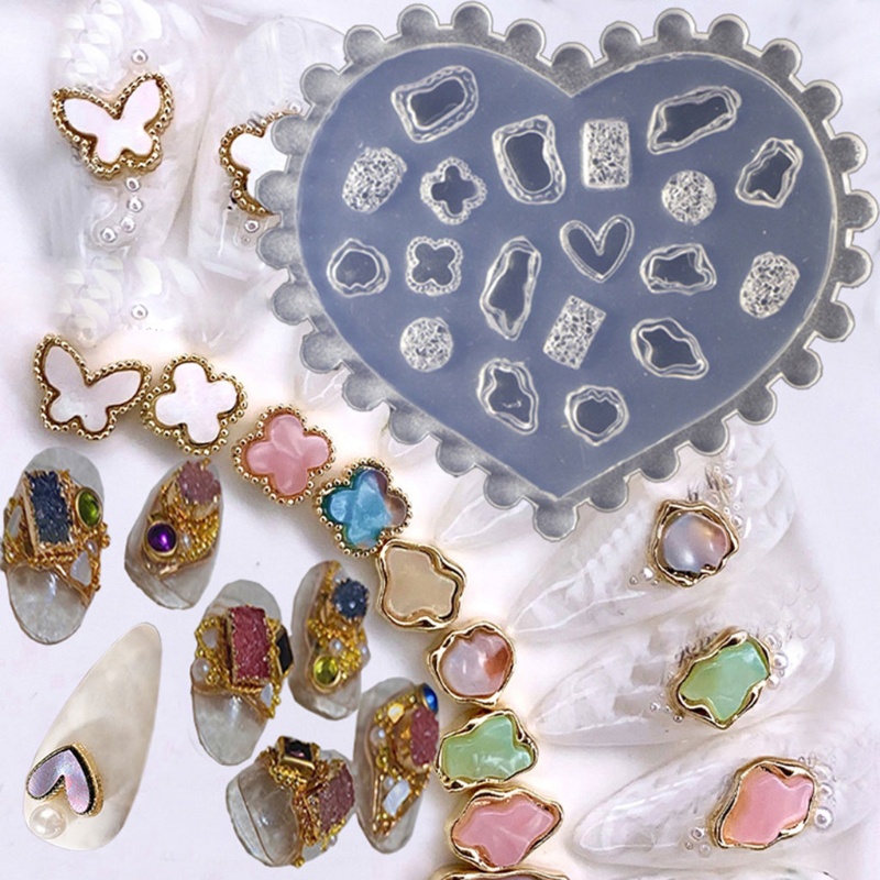 Set 5 Khuôn Silicone Tạo Hình Nơ 3D Trang Trí Móng Nghệ Thuật DIY