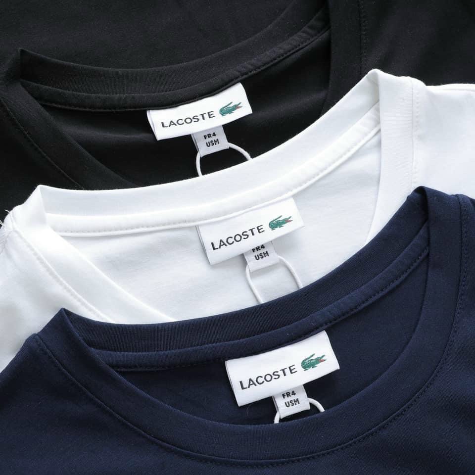 Áo Thun Lacoste Nam Cổ Tròn Vải Cotton Thông Hơi Thoáng Mát