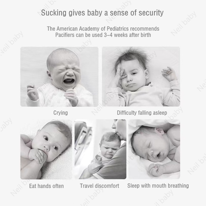 Vòng cổ Móc Kẹp Ti Giả Màu Vàng Hồng Sang Trọng Tự Nhiên Dành Cho Bé Mọc Răng Núm Ty giả cho bé núm ti giả bibs