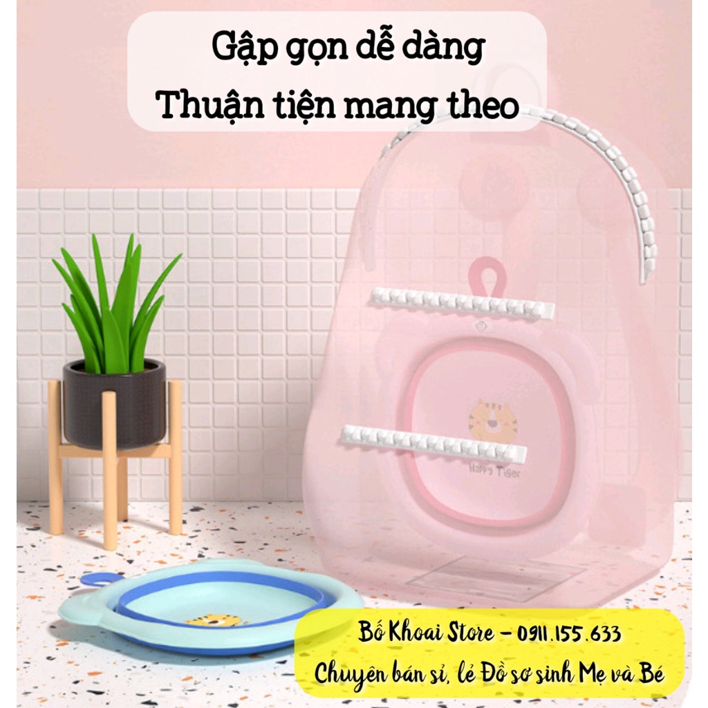 Chậu rửa mặt gập gọn - Chậu gập gọn hình Hổ - Bố Khoai Store