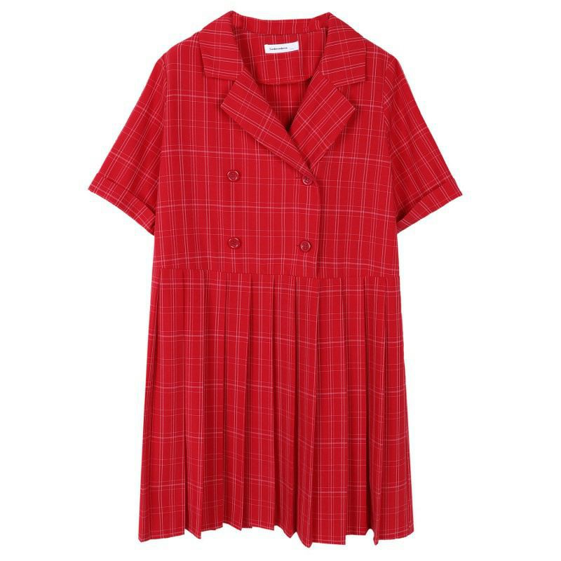 đầm baybydoll caro màu đỏ