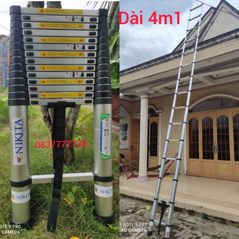 Thang nhôm rút đơn Nikita KN-R41