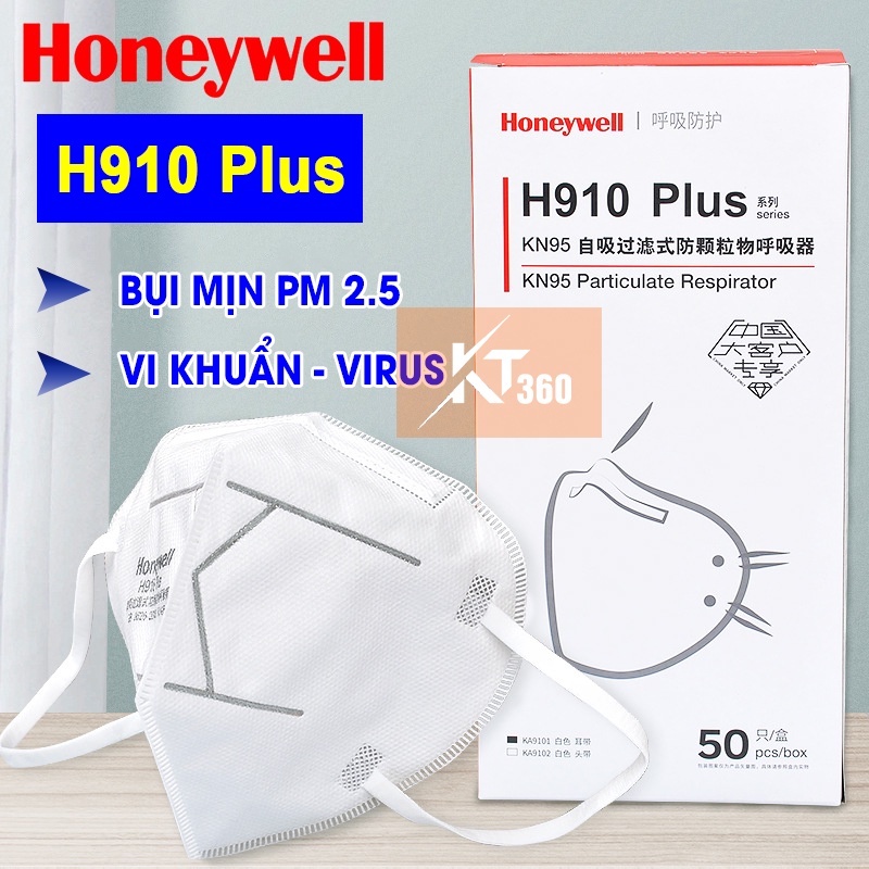 [CHÍNH HÃNG] 1 Cái Khẩu Trang KN95 Honeywell H910 Plus Cao Cấp Chống Bụi Mịn PM 2.5 &amp; Vi Khuẩn. Khẩu Trang Phòng Dịch.